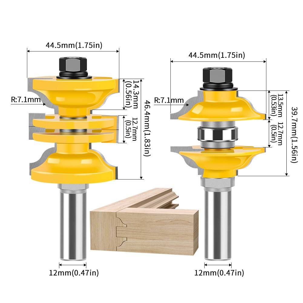 Solid Wood Door Frame Tenon Joint Forming Equipment, Adjustable Cabinet Door Panel Cutting Machine, End Mill & Router Bit