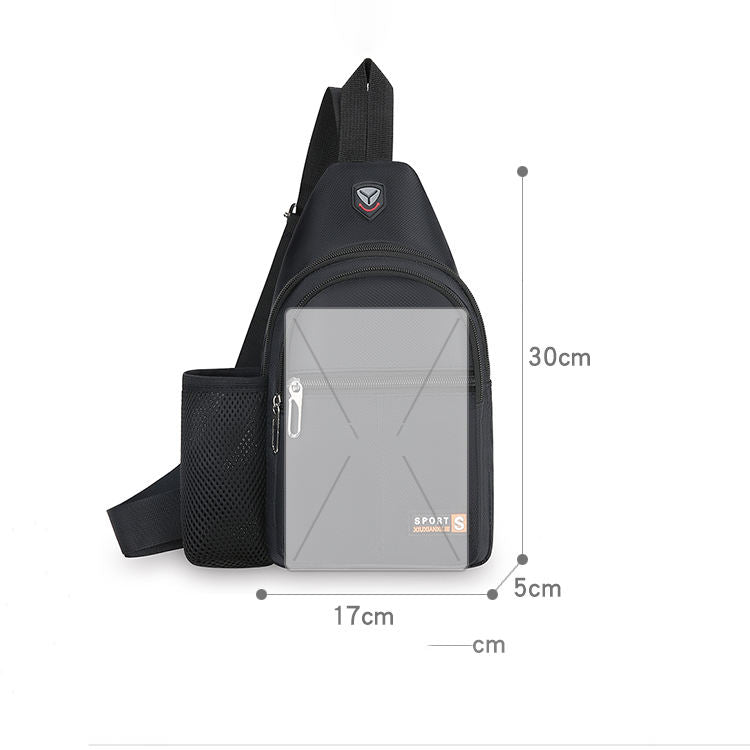 Men's Casual Sling Chest Bag Oxford Cloth Large Capacity Fashion Small Crossbody Bag