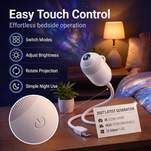 Multi‑scene Star Projector Ambient Light, USB Powered Starry Night Light, Galaxy Decor Light for Car & Home