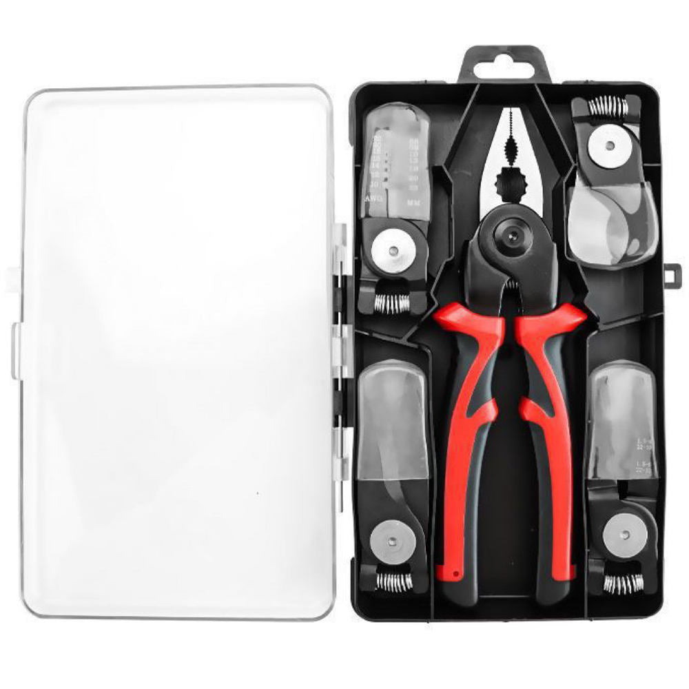 Multifunctional 5 In 1 Pliers Steel Wire Pliers Wire Stripping Pliers Interchangeable Head Tool Special For Electricians