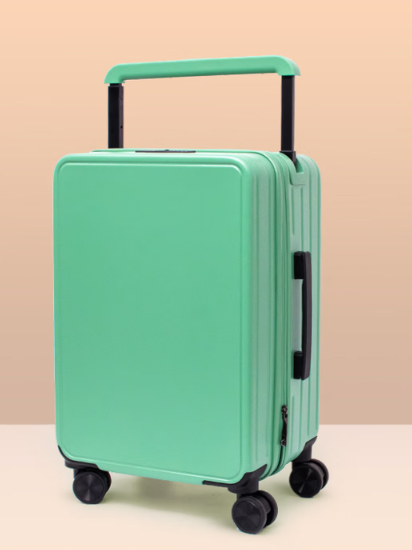 24-inch stylish suitcase: centrally located pull handle saves space, features a TSA lock and TPE wheels, making it durable and worry-free.