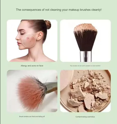 Makeup Brush Set with Blush Brushes, USB Electric Cleaner & Full-Size Dryer