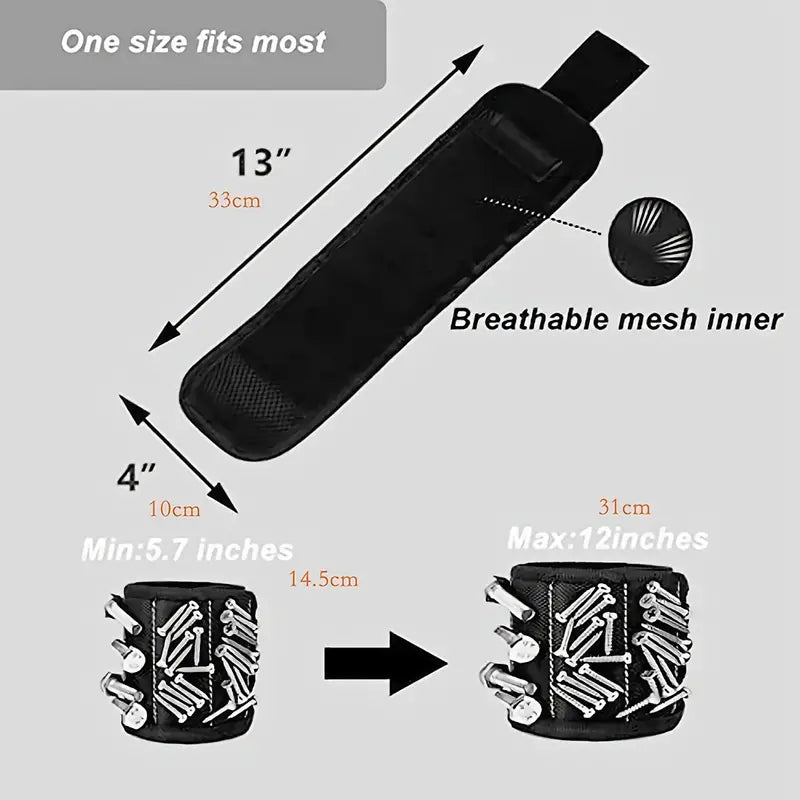 The Handiest Magnetic Wristband for Screws & Hardware
