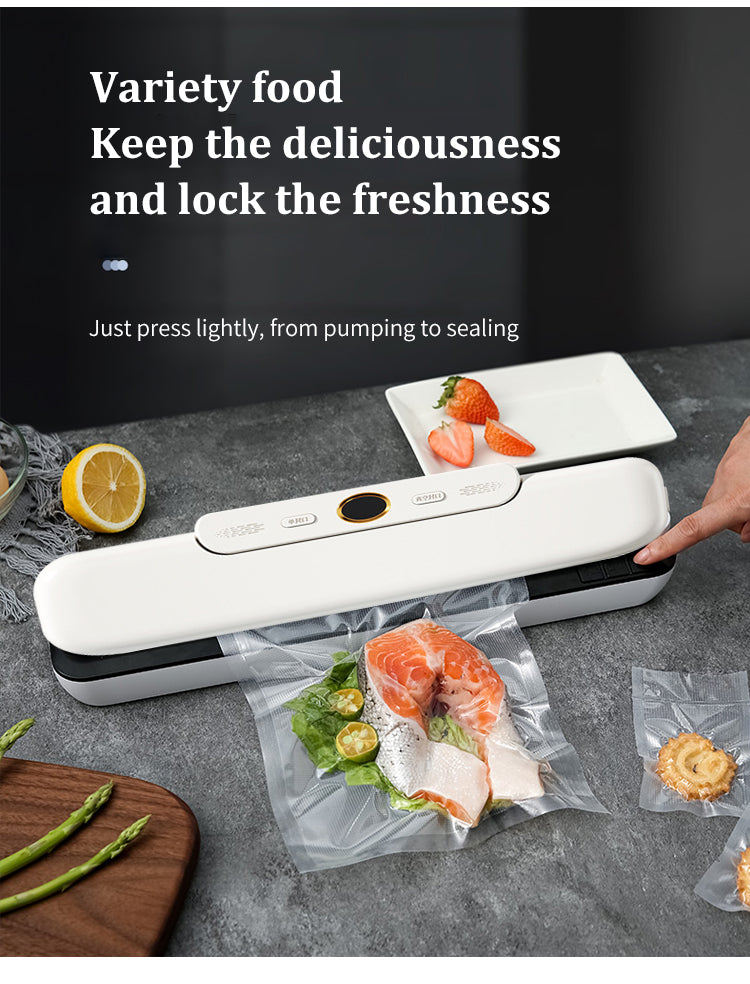 Automatic Household Food Saver Packing Bags Storage Packaging Machine Mini Food Vacuum Sealer