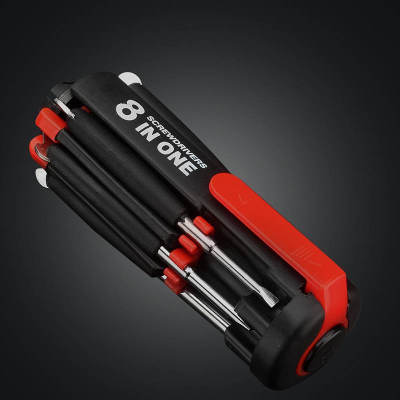 8 in 1 Multifunctional Portable Mini Screwdriver Set with LED Torch