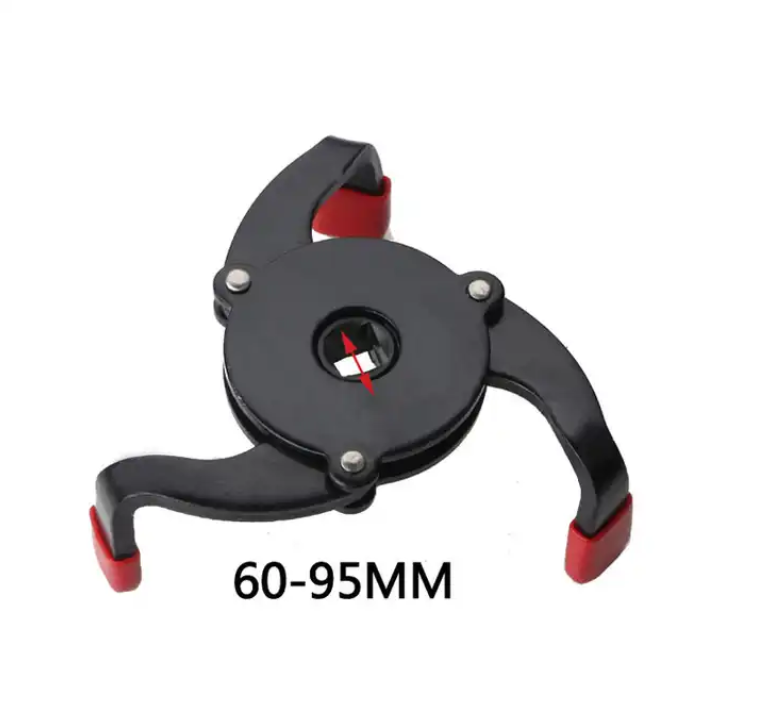 Black Plated 3 Jaw Oil Filter Wrench Remover Tool for Removing Oil filters