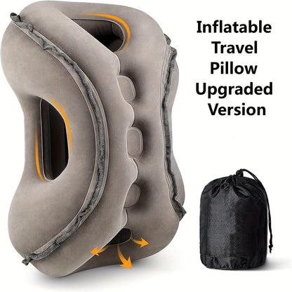 Comfortable Inflatable Travel Neck Pillow - For Airplane, Home Use
