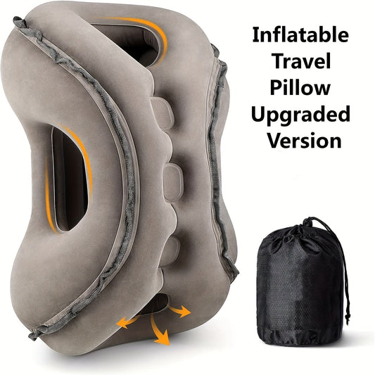 Comfortable Inflatable Travel Neck Pillow - For Airplane, Home Use