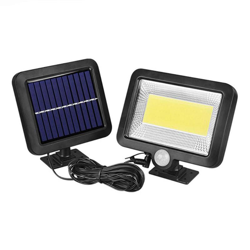 Split Solar Panels Courtyard Outdoor Garage Light Human Body Sensing Street Lights Remote Control Charging Wall Lamps
