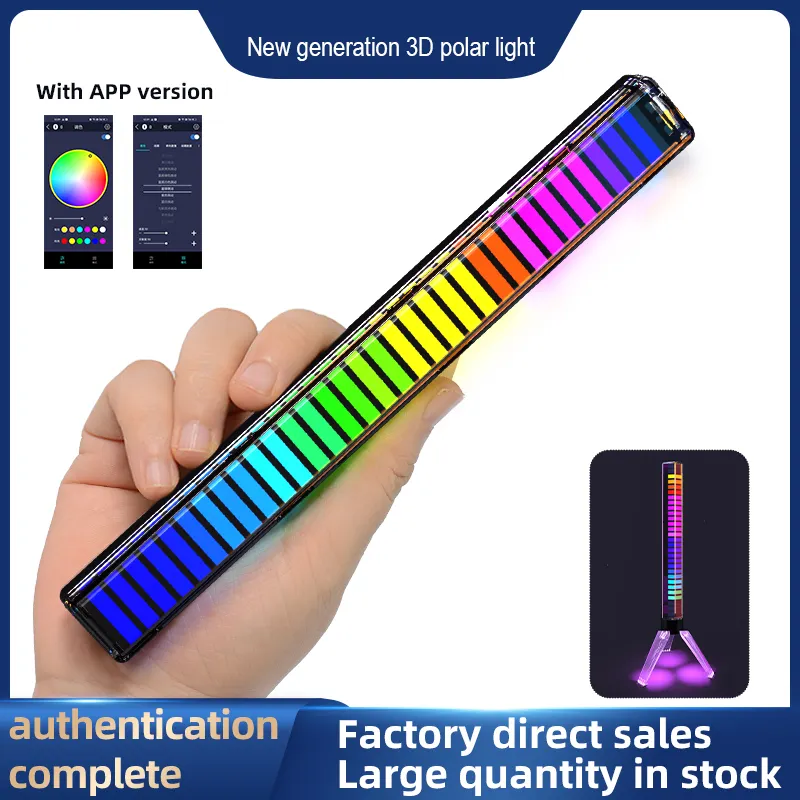 LED Rhythm Light Voice-Activated RGB Music Led Car Atmosphere Lamp Ambient Light Sound Control Pickup Rhythm Light