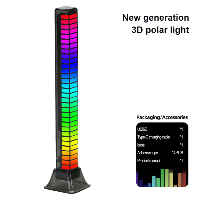 LED Rhythm Light Voice-Activated RGB Music Led Car Atmosphere Lamp Ambient Light Sound Control Pickup Rhythm Light