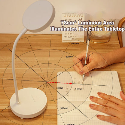 Rechargeable USB Desk Lamp Rechargeable Reading Bed Night Light LED 3-Tone Bedside Table Learning Eye Protection Lamp