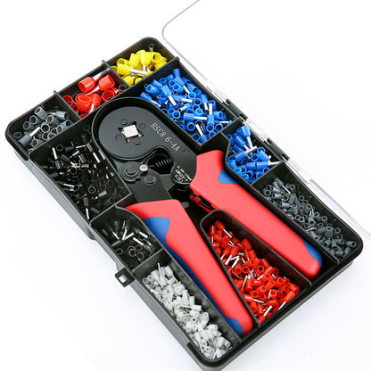 Auto Wire Stripper Crimper Cutter Multifunctional Pliers With Ring Fork Type Insulated Terminal Blocks Wire Ferrules Set