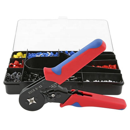 Auto Wire Stripper Crimper Cutter Multifunctional Pliers With Ring Fork Type Insulated Terminal Blocks Wire Ferrules Set