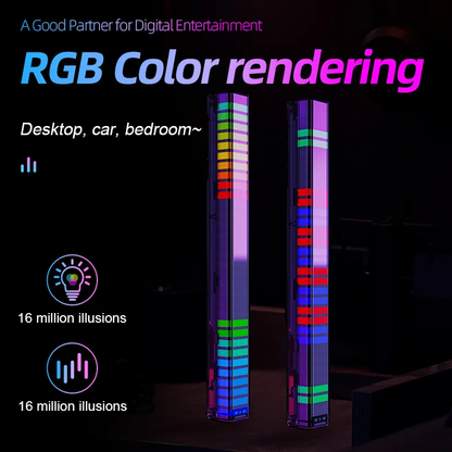 LED Rhythm Light Voice-Activated RGB Music Led Car Atmosphere Lamp Ambient Light Sound Control Pickup Rhythm Light