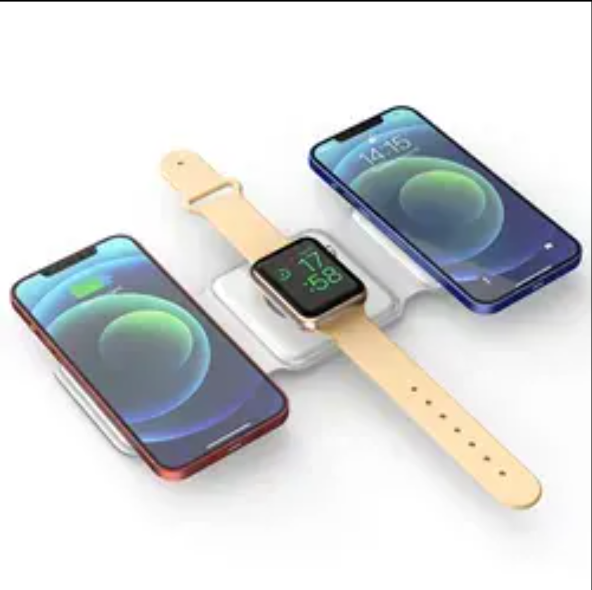 folding fast  charger wireless 3 in1 magnetic wireless charger