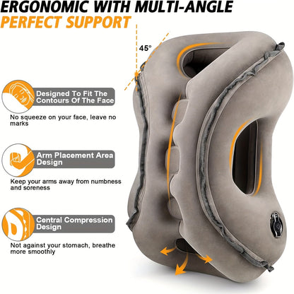 Comfortable Inflatable Travel Neck Pillow - For Airplane, Home Use