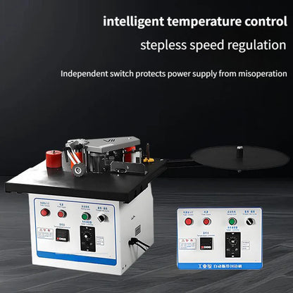 Compact 50 Edge Banding Machine – Dual Switch, Automatic Tape Cutter for Precise Edging