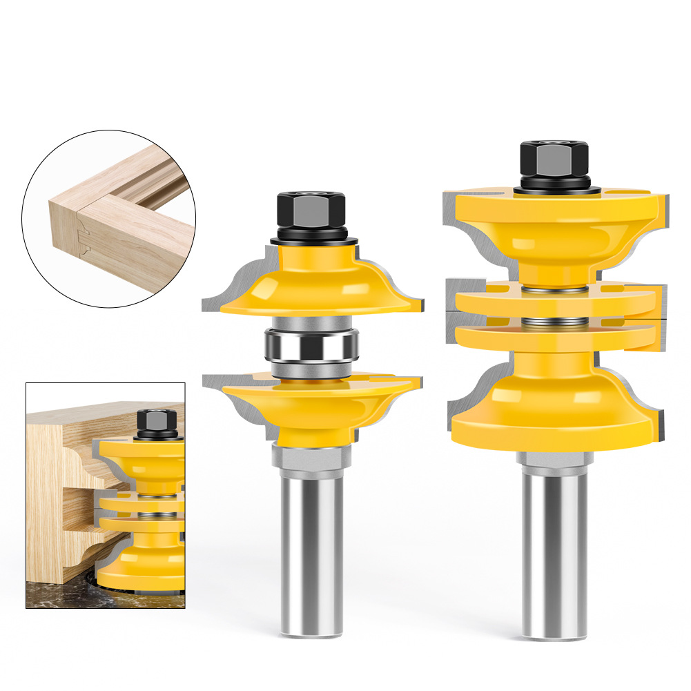 Solid Wood Door Frame Tenon Joint Forming Equipment, Adjustable Cabinet Door Panel Cutting Machine, End Mill & Router Bit