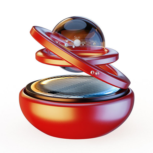 Solar rotating car aromatherapy ornaments aluminum alloy interstellar suspension car supplies ornaments perfume aromatherapy