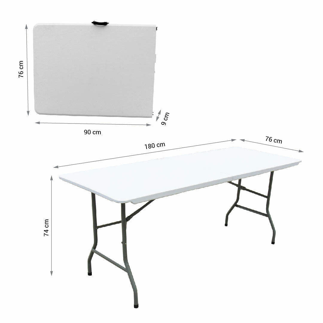 Outdoor plastic folding table, plastic chairs, dining furniture, garden, party, wedding, folding high-quality 6 feet / 8 feet