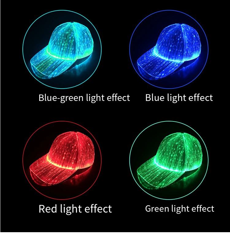 New LED light-up charging baseball cap for men and women, suitable for outdoor, street, shooting and dance events.