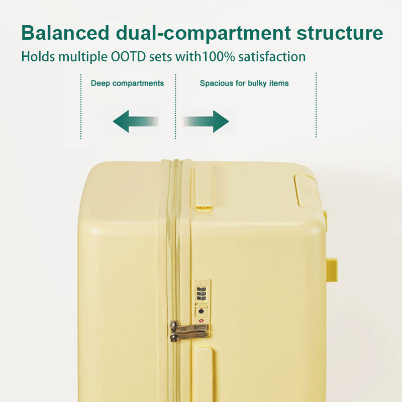 20-inch new stylish striped luggage, a popular design among influencers, multi-functional and thickened.