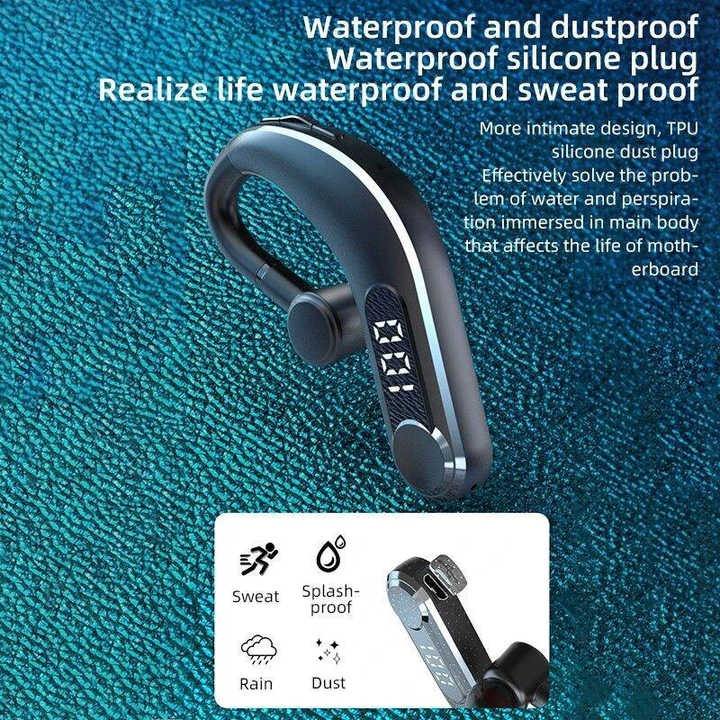 LED Display Single Ear Hook Business Headset 5.3 Wireless Earphone Wireless Handsfree Sports Headphone with Mic M22