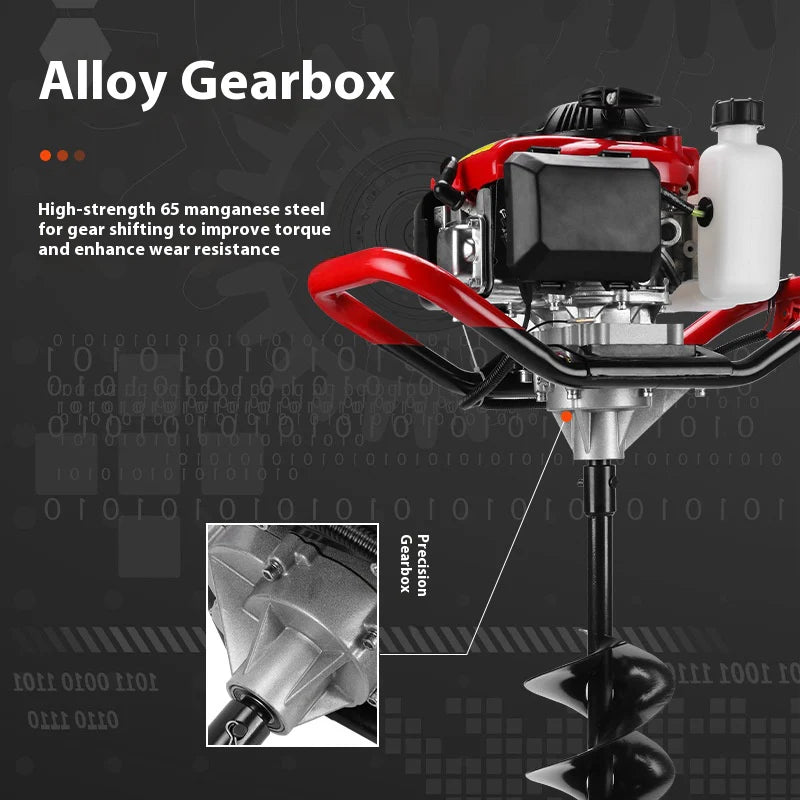 Small Ground Gasoline Excavator Manual Multi Functional Tree Planting Portable Drilling Rig