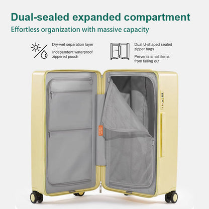 20-inch new stylish striped luggage, a popular design among influencers, multi-functional and thickened.