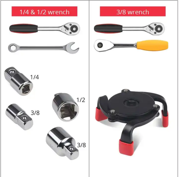 Black Plated 3 Jaw Oil Filter Wrench Remover Tool for Removing Oil filters