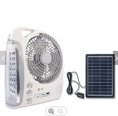 🔥🔥🔥Charger portable Multi Function fan with AM FM Radio  solar Rechargeable🔥🔥🔥
