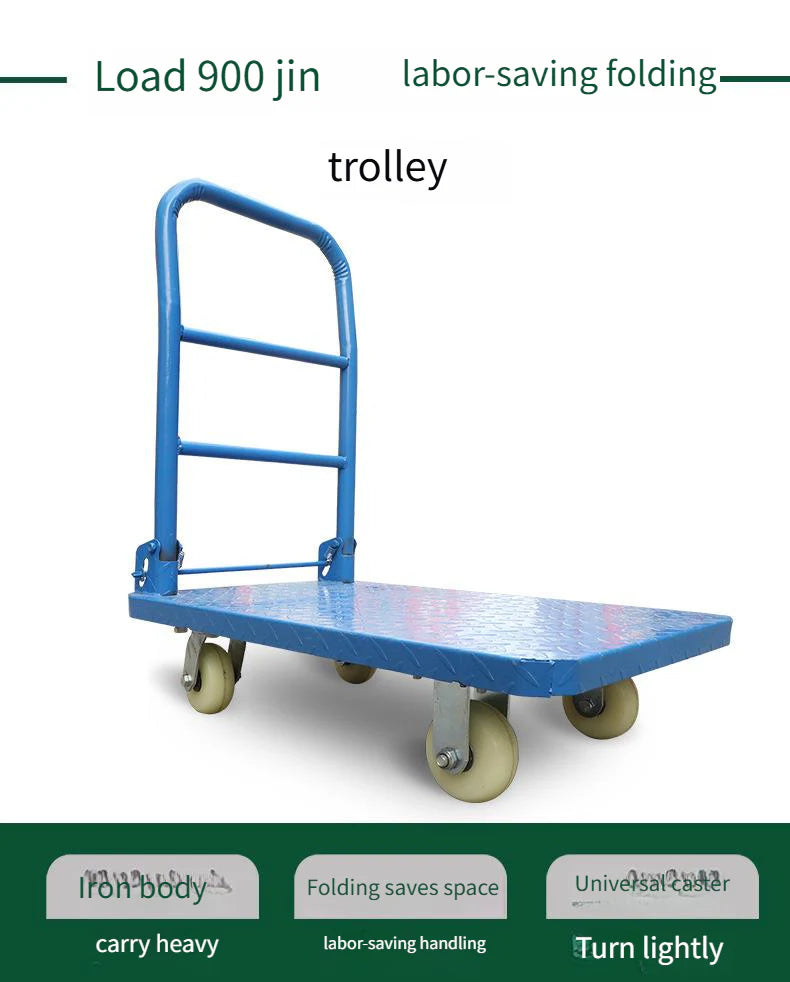 A foldable trolley with a load capacity of 300 kilograms