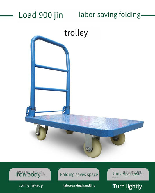 A foldable trolley with a load capacity of 300 kilograms