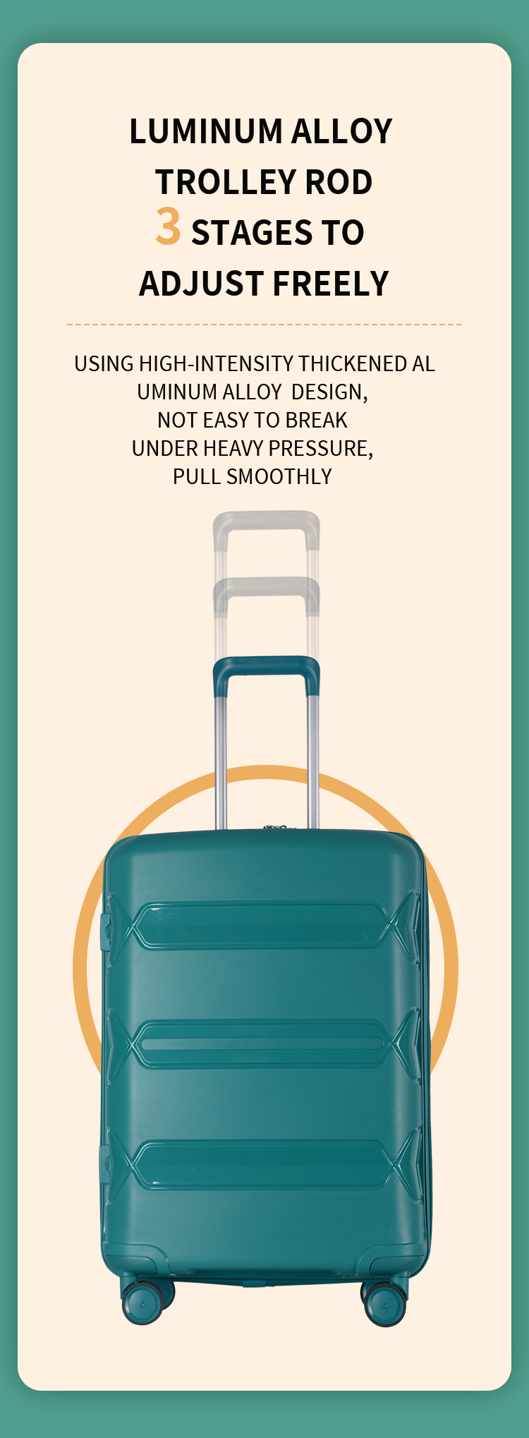 20-inch ABS hardside carry-on luggage with spinner wheels