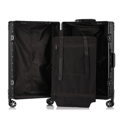 20-inch trendy retro suitcase with silent, multi-directional wheels.
