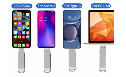 Large capacity 128g 4-in-1 USB flash drive
