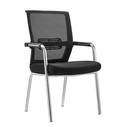 4-Leg Fixed Plastic Office Chair — Simple Task Chair for Conference, Computer & Casual Staff Use