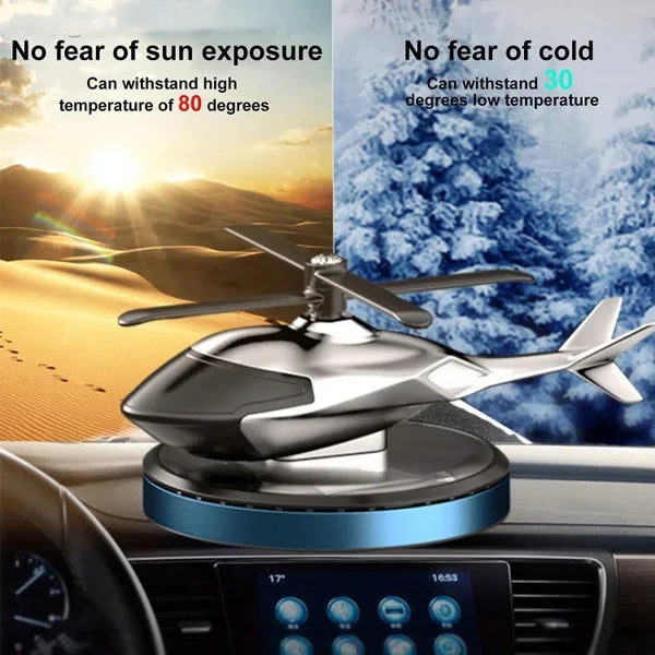 Solar helicopter car aromatherapy decoration