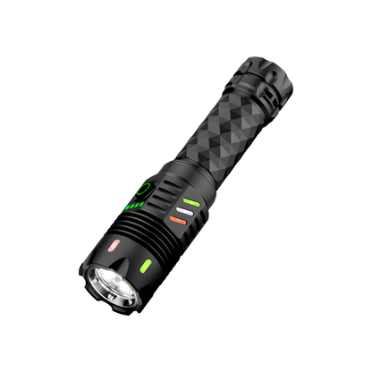 High-Intensity Tactical Flashlight: Max 6000Lm, 55W LED, IPX7 Waterproof, Long-Throw for Camping & Emergencies