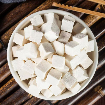 250g Whole Cut Poria Cocos — Handcrafted Dried Herbal Cubes for Tea Infusion, Supports Spleen Health & Relaxation