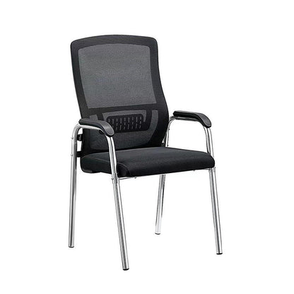 4-Leg Fixed Plastic Office Chair — Simple Task Chair for Conference, Computer & Casual Staff Use