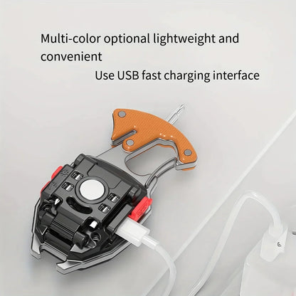 multifunction mini Keychain flashlight With Lighter,Bottle Opener,Cutter,Screwdriver