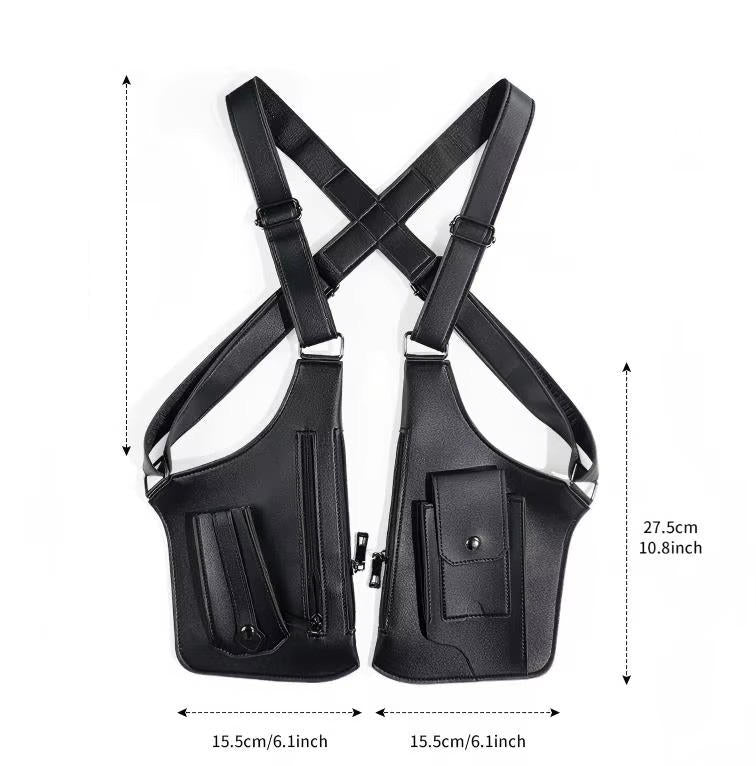 Multifunctional Chest Pack / Underarm Bag: Retro Crossbody Sling for Men — Perfect for Sports & Daily Commute