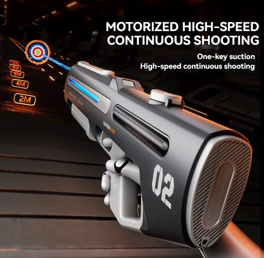 700ml Electric Water Gun with LED Lights Continuous Firing and Water Absorption for Ultimate Fun Experience Water Playing Toy
