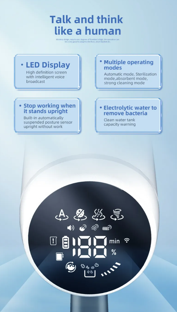 Household floor washing machine Handheld wireless intelligent automatic sweep mop