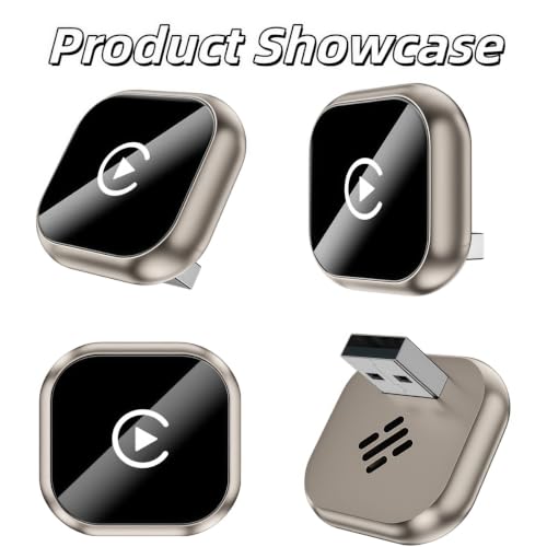 Dual‑Mode Wireless CarPlay Android Auto Adapter, Portable Car Smart Box, Wireless Phone Connection for Cars with Factory Wired CarPlay Function