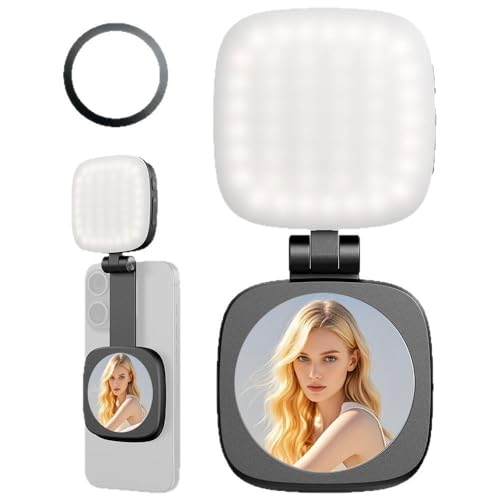 Mini Portable Magnetic Fill Selfie Light, Practical Auxiliary Lighting for Photography, Makeup, Live Streaming and Video Conference, Easy to Carry