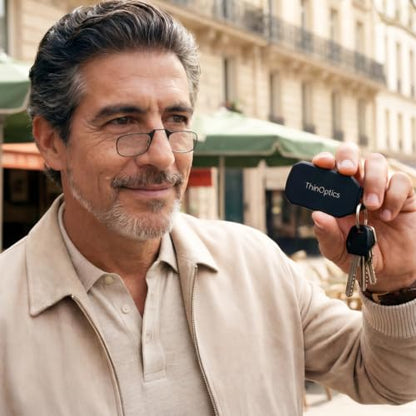 Slim & Lightweight Nose Clip Reading Glasses, No‑Temple Foldable Portable Presbyopic Eyeglasses