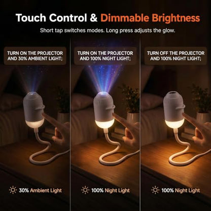 Multi‑scene Star Projector Ambient Light, USB Powered Starry Night Light, Galaxy Decor Light for Car & Home